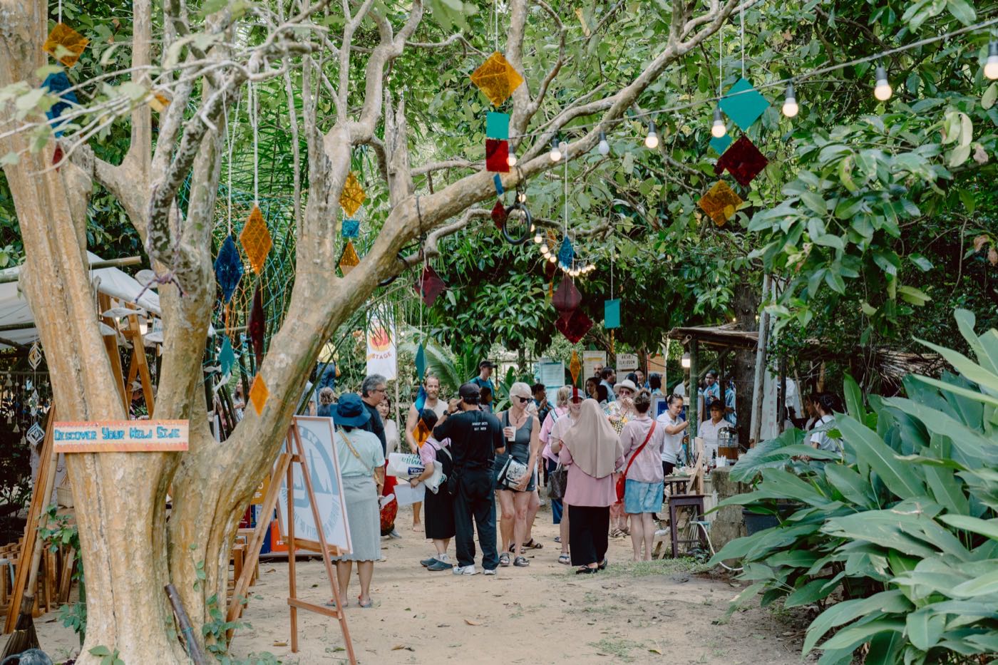 A community market in the grounds